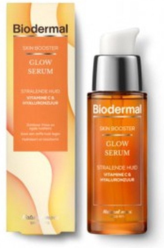 Biodermal Skin Booster Glow serum 'For a radiant skin with Vitamin C and Hyaluronic acid - Hyaluronic acid serum 30ml - Packaging damaged