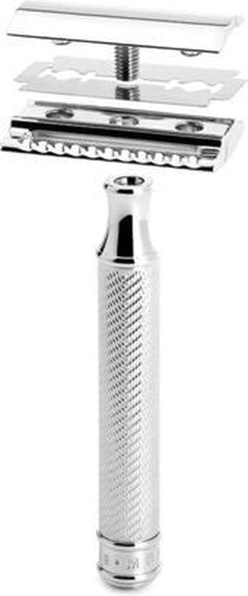 Muhle Double Edge Safety Razor Classic Razor - Chrome - Closed Comb