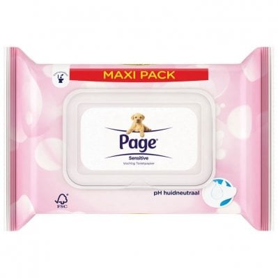 Page Vochtig Toiletpapier Sensitive - 76 stuks