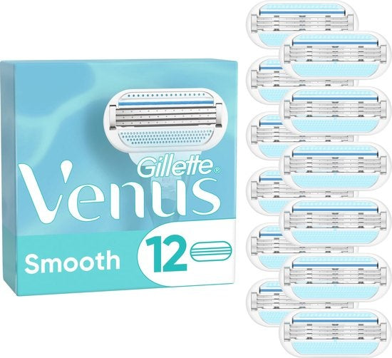 Gillette Venus Glatte Rasierklingen für Damen – 12 Nachfüllklingen