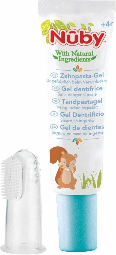 Nüby - Toothpaste gel for baby &amp; finger toothbrush - 20g - 4m+