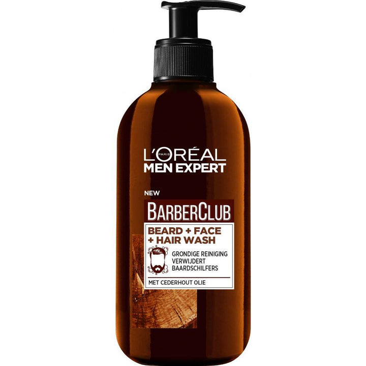 L'Oréal Paris Men Expert BarberClub Beard Face &amp; Hair 3-in-1 Wash 200 ml - packaging damaged / pump broken