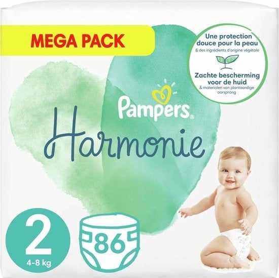 Pampers Harmonie / Pure Größe 2 (4-8 kg) 172 Windeln