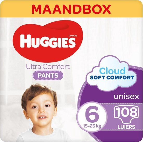 Huggies diaper pants size 6 Ultra Comfort 108 pieces - Packaging damaged