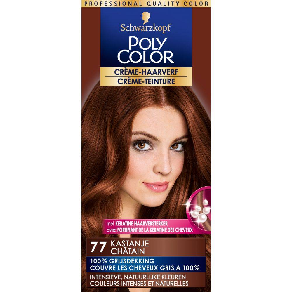 Schwarzkopf Poly Color Crème-Haarverf 77 Kastanje