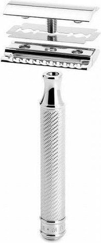 Muhle Double Edge Safety Razor Classic Razor - Chrome - Closed Comb