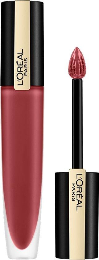 L'Oréal Paris Rouge Signature Lipstick - 129 I Lead - Pink - Matte Liquid Lipstick