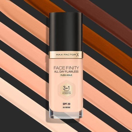 Max Factor Facefinity All Day Flawless 3-in-1 Liquid Foundation - 055 Beige