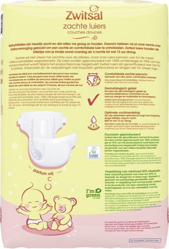 Zwitsal Diapers Midi - Size 3 - 213 pieces - Value pack