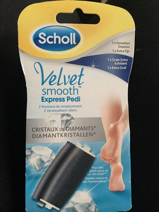 Scholl Velvet Smooth - Callus Remover Refill - Extra Fine - Foot File - 2 Pieces - Packaging damaged