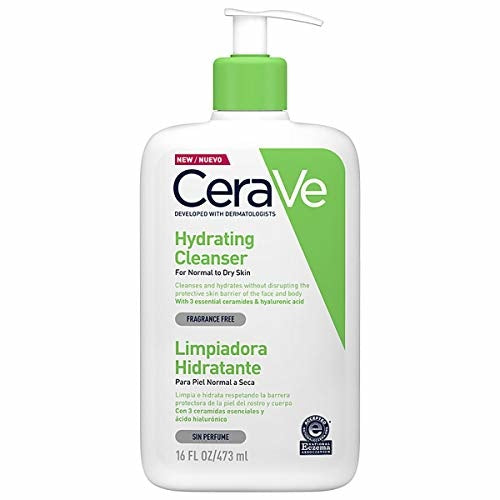 CeraVe Moisturizing Facial Cleansing, 473 ml, voor dagelijks gebruik, droge tot normale huid - pompje ontbreekt