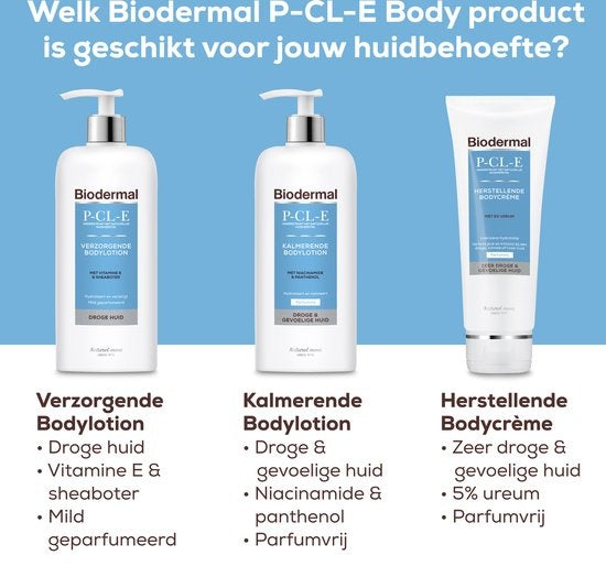 Biodermal P-CL-E Verzorgende Bodylotion voor de droge huid - Bodylotion met vitamine E en natuurlijke sheaboter - 400ml