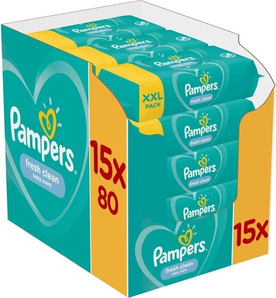 Pampers Fresh Clean Wipes - 1200 pieces