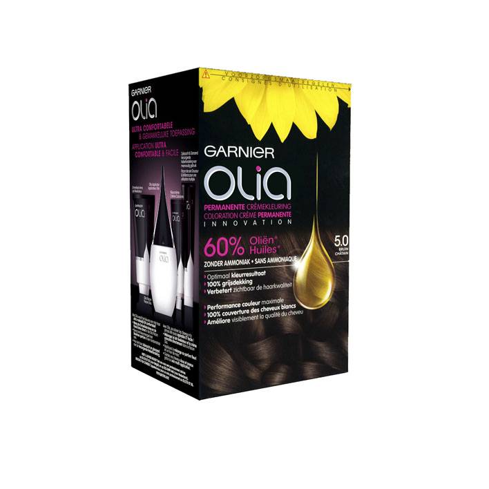 Garnier Olia Pemanente haarkleuring 5.0 Licht bruin - Verpakking beschadigd