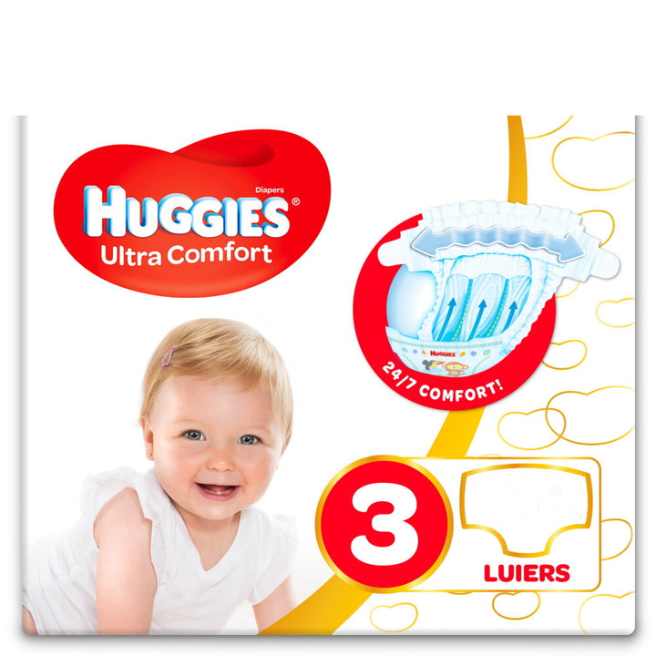 Huggies Ultra Comfort diapers - 4 to 9 kg - Size 3 - 56 pieces - Packaging damaged