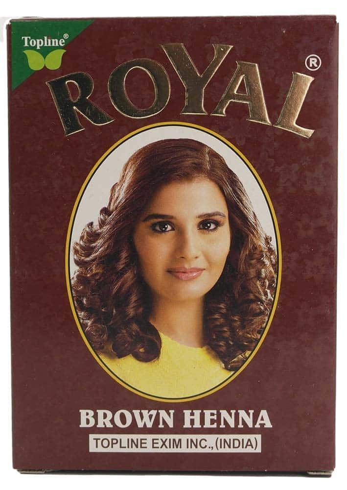 Royal Topline Henna-Haarfarbe, Braun, 60 Gramm – Verpackung beschädigt