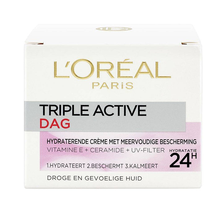 L'Oréal Paris Triple Active Fresh Tagescreme für trockene/empfindliche Haut, 50 ml